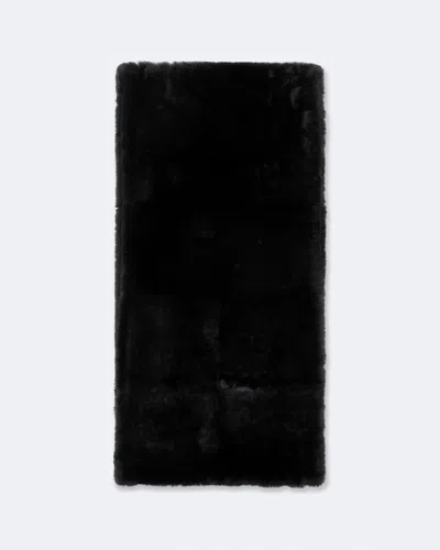 Allsaints Women's Harper Patch Shearling Scarf In Black