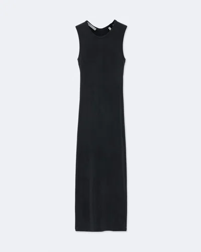 Allsaints Women's Ilia Twisted-back Bodycon Midi Dress In Black