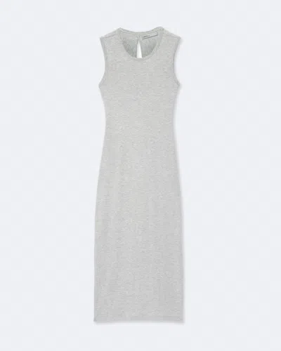 Allsaints Ilia Twist Back Midi Dress In Gray
