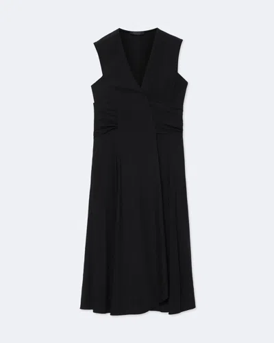 Allsaints Women's Jeanne Midi Wrap Dress In Black