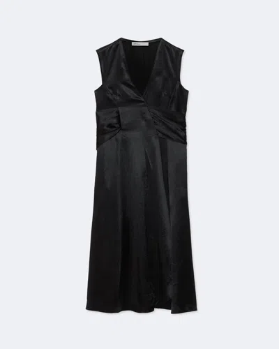 Allsaints Women's Jeanne Wrap Midi Dress In Black