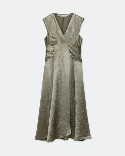 Allsaints Women's Jeanne Wrap Midi Dress In Green