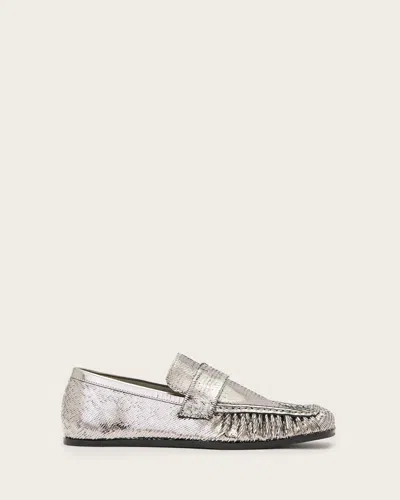 Allsaints Women's Julie Studded Leather Loafers In Blue
