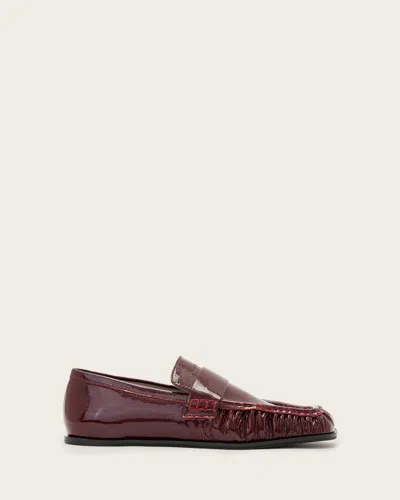 Allsaints Women's Julie Studded Leather Loafers In Animal Print