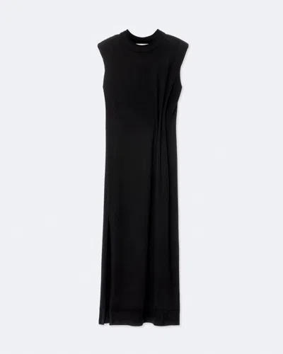 Allsaints Women's Kayla Merino Wool Midi Dress In Black