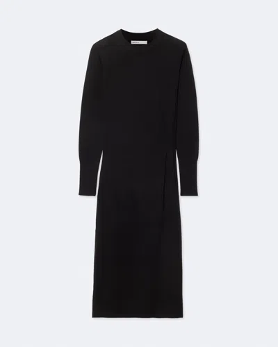 Allsaints Women's Kayla Merino Wool Midi Dress In Black
