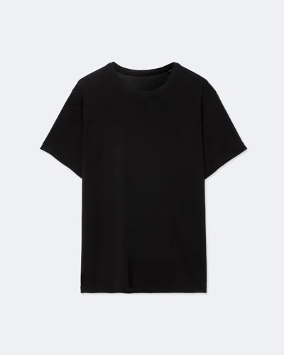Allsaints Women's Kira Regular-fit Wool-blend T-shirt In Black