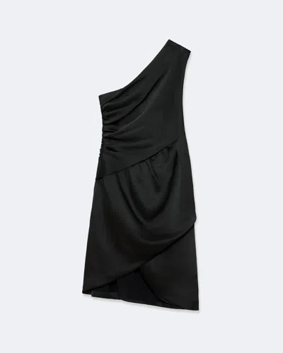 Allsaints Women's Laima One-shoulder Mini Dress In Black