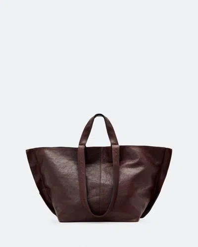 Allsaints Women's Leather Tote Bag In Brown