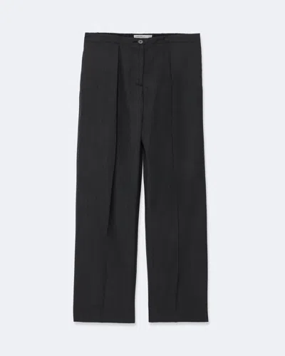 Allsaints Women's Leonie Wide-leg Pleated Wool Trousers In Gray