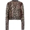 Allsaints Wick Lex Cardigan In Leopard Brown