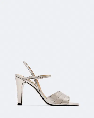 Allsaints Women's Lila Ankle-strap Heeled Sandals In Gray