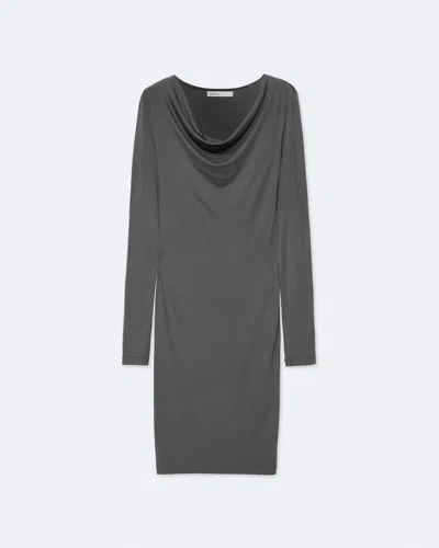 Allsaints Women's Lilla Cowl-neck Bodycon Midi Dress In Gray