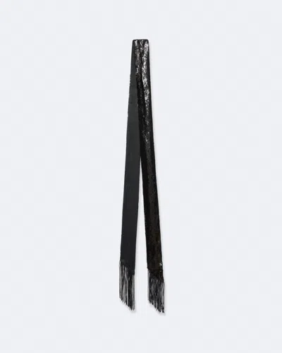 Allsaints Women's Lily Sequin Silk Scarf In Black