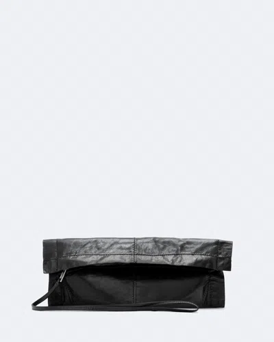 Allsaints Women's Lutece Fold Leather Clutch In Black