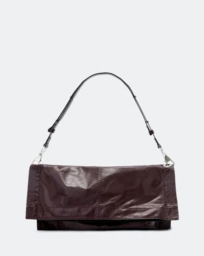 Allsaints Women's Lutece Fold Leather Shoulder Bag In Red