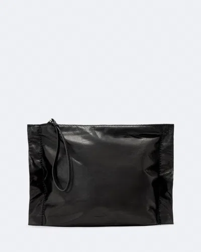 Allsaints Women's Lutece Leather Pouch In Black