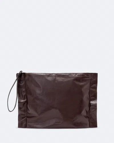 Allsaints Women's Lutece Leather Pouch In Burgundy