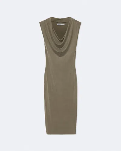Allsaints Women's Malina Cupro Midi Dress In Green
