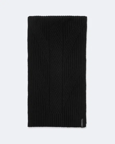 Allsaints Women's Margo Wool-blend Scarf In Black