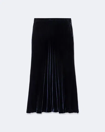 Allsaints Women's Nalia Velvet Midi Skirt In Blue