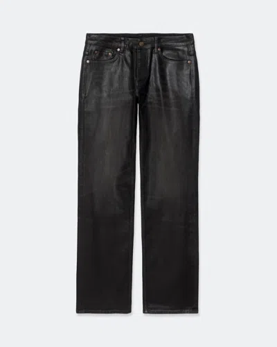Allsaints Womens Vini Straight-leg Leather Trousers Black