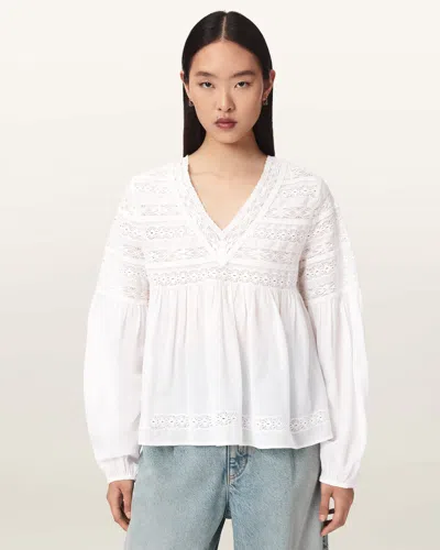 Allsaints Neneh Top In White