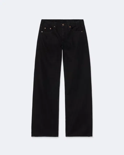 Allsaints Womens Nico Wide-leg Low-rise Jeans Jet Black In Multi
