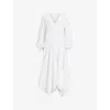ALLSAINTS ALLSAINTS WOMEN'S OFF WHITE AVIANA BRODERIE ORGANIC-COTTON MAXI DRESS
