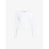 Allsaints Stevie Slim Fit Long Sleeve T-shirt In Optic White