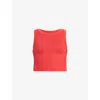 Allsaints Rina Sleeveless Cropped Tank Top In Poppy Pink