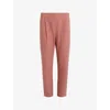 ALLSAINTS ALLSAINTS WOMEN'S RICH PINK ALEIDA TAPERED MID-RISE STRETCH-WOVEN TROUSERS