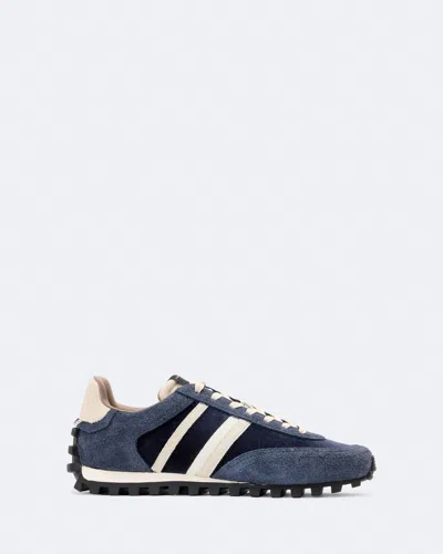 Allsaints Women's Robin Nylon And Suede Runner Trainers In Blue