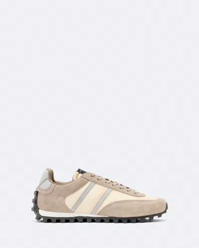 Allsaints Women's Robin Satin And Suede Runner Trainers In Multi
