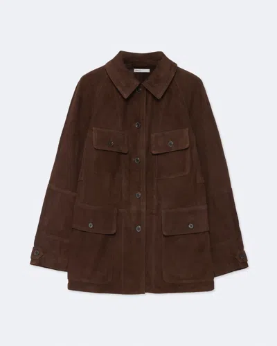 Allsaints Women's Roiya Suede Hunting Jacket In Brown