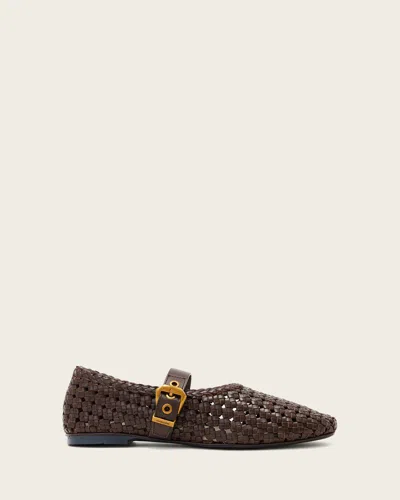 Allsaints Women's Sabine Woven Leather Flats