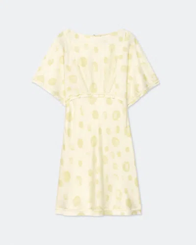 Allsaints Women's Serra Silk-blend Mini Dress In Yellow