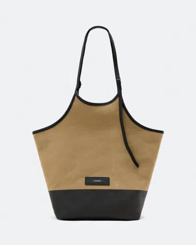Allsaints Women's Siloh Canvas Magazine Tote Bag In Brown