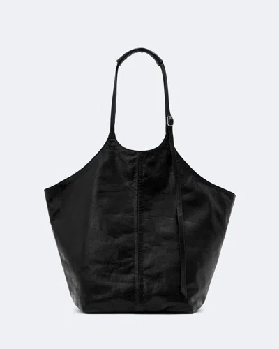 Allsaints Women's Siloh Leather Magazine Tote Bag In Black
