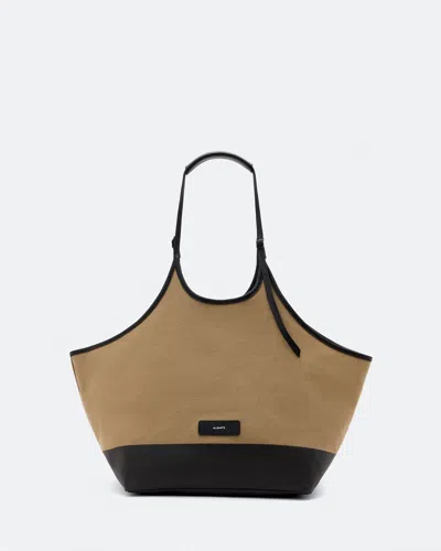Allsaints Women's Siloh Oversized Canvas Tote Bag In Brown