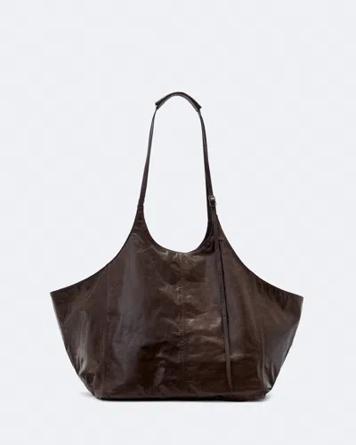 Allsaints Women's Siloh Oversized Leather Tote Bag In Brown
