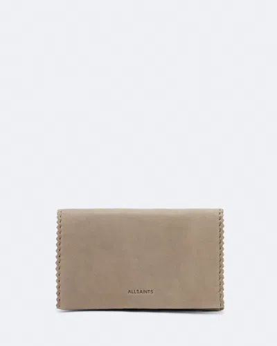 Allsaints Women's Siloh Pinked-edge Leather Bi-fold Wallet In Neutral
