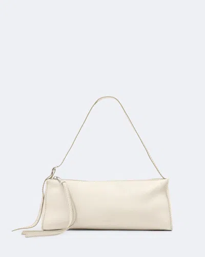 Allsaints Women's Siloh Pinked-edge Leather Shoulder Bag In White