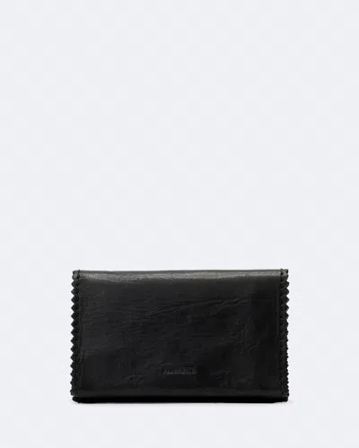 Allsaints Women's Siloh Pinked-edge Leather Wallet In Black