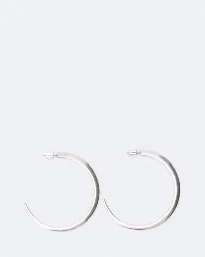 Allsaints Women's Talon C Hoop Earrings In Silver