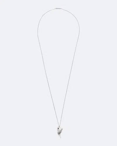 Allsaints Women's Talon Pendant Long Necklace In Silver
