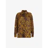 Allsaints Oana Printed Shirt In Teresa Deep Ye