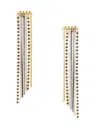 Allsaints Women's Two Tone Glass Crystal Drop Earrings In Gold