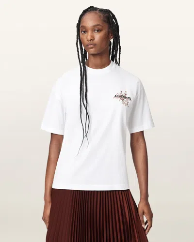 Allsaints Women's Valen Oversized Etta Cotton T-shirt In White