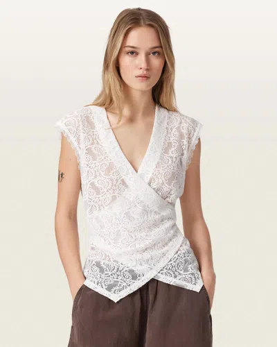 Allsaints Vera Top In White